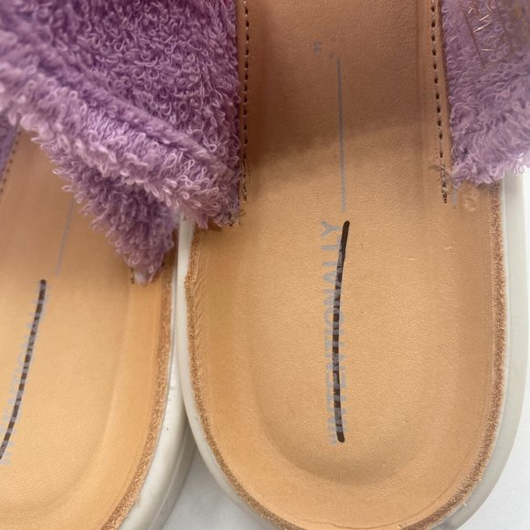 INTENTIONALLY Blank Blink Terry Top Lilac Sandal US 9.5/10 EU40 NWOB Scuffed - Picture 2 of 9